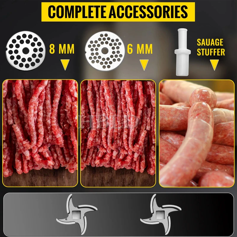 Multifunctional Meat Grinder Stainless Steel Home Cooking Machine for Minced Meat Sausage Easy to Clean Food Grade Material