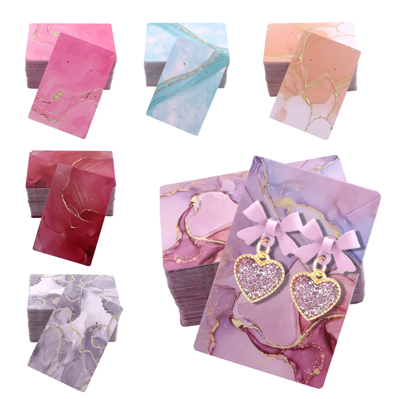 20Pcs 6x9cm Abstract Style  Earrings Packaging Holder Tags Necklace Display Card For DIY Jewelry Sales Display Tags Cardboard
