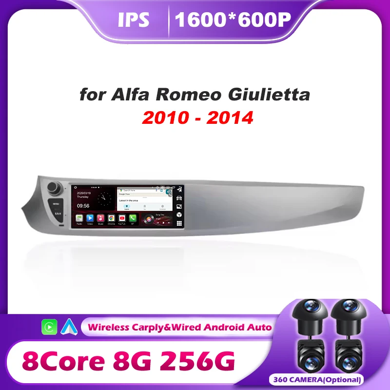 9.3' Android 16 Auto for Alfa Romeo Giulietta 2010-2014 Navigation Wireless Carplay Car Multimedia Video Player Stereo Autoradio