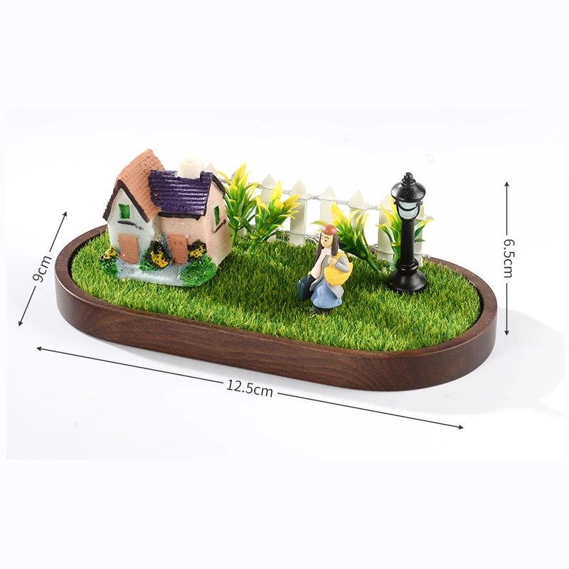 Mini krajobrazowa diorama DIY zestaw dla dzieci - model trawy drzewa zestaw rzemieślniczy, piaskownica stołowa architektura wystrój kreatywny ornament