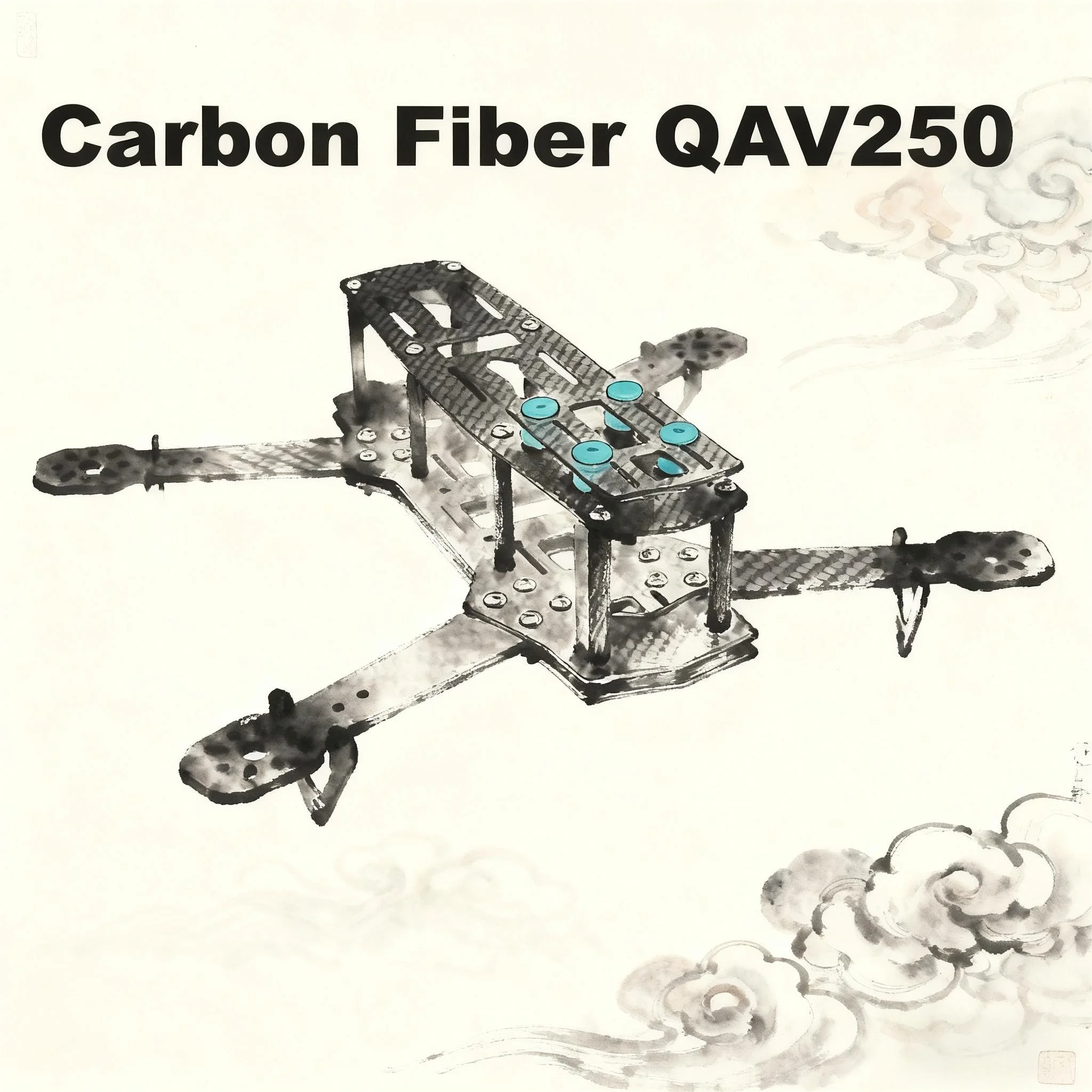 

250 250 мм с кронштейном 3 мм или 4 мм, комплект рамы для квадрокоптера из углеродного волокна для дрона ZMR250 QAV250 FPV