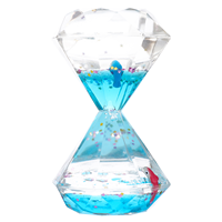 Decor Oil Drop Hourglass Motion Bubbler for Kids Small Animals Liquid Timer Adult Blue Desk