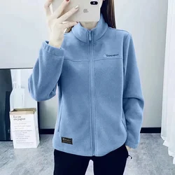 Polar Fleece Jacket Women's Autumn Winter 2026 New Warm Coat Large Size Padded Outwear Sportshirt Collar Jackets Cold Female Ove