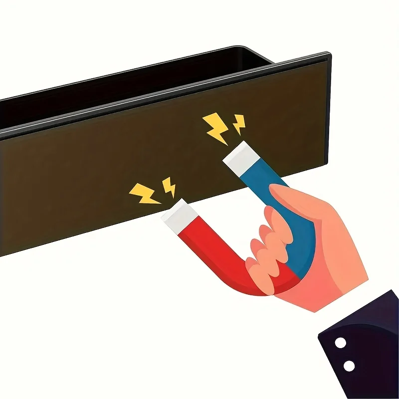 2 Stück magnetischer Aufbewahrungskorb für Kühlschrank, multifunktionales Küchen-Aufbewahrungsregal, platzsparender Aufbewahrungskorb für Kühlschrank – Detail 7