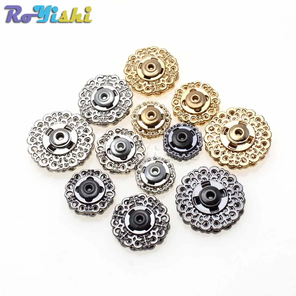 3pcs/pack Metal Snap Fasteners Clasps Button For Handbag Purse Wallet Craft Suit buckles Bags Parts Accessories