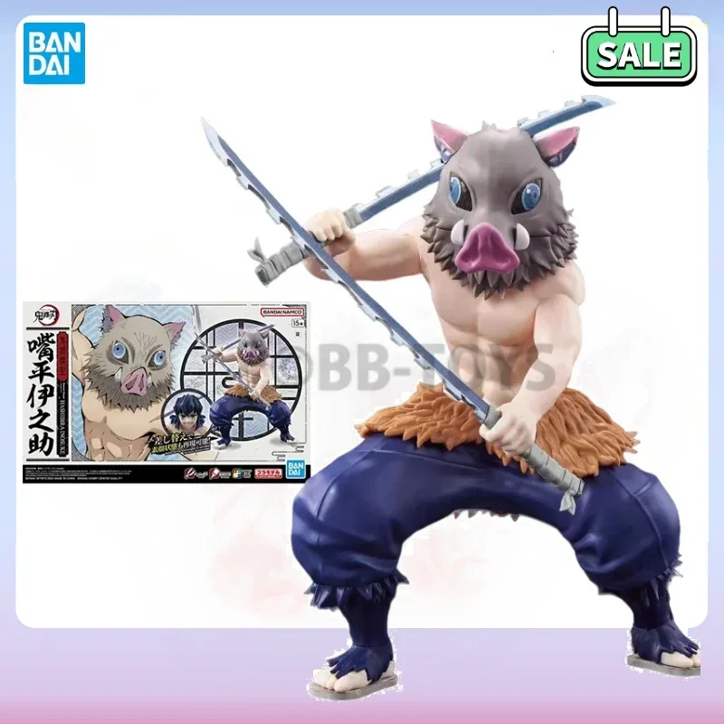 In Stock Bandai Original Demon Slayer Anime Action Figure Hashibira Inosuke Assembly Toys Collectible Model Gifts for Children