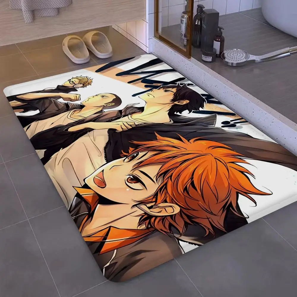 Anime Haikyuu Floor Mat Door Mat Washable Non-Slip Living Room Sofa Chairs Area Mat Kitchen Doormat Area Rug