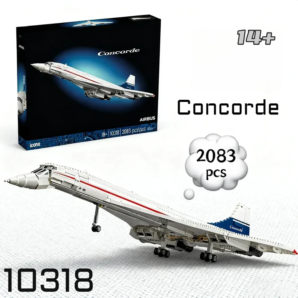 

Коллекционная модель самолета Конкорд Дисней 10318 из 2083 деталей, инновационный конструктор, для всей семьи, небольшой подарок