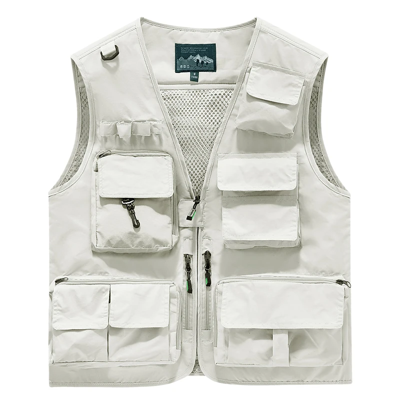 

Men Multi Pocket Work Vest Lightweight Comfortable Vest Plus Size Sleeveless Jacket Outdoor Vest Coat Windproof Photography Vest