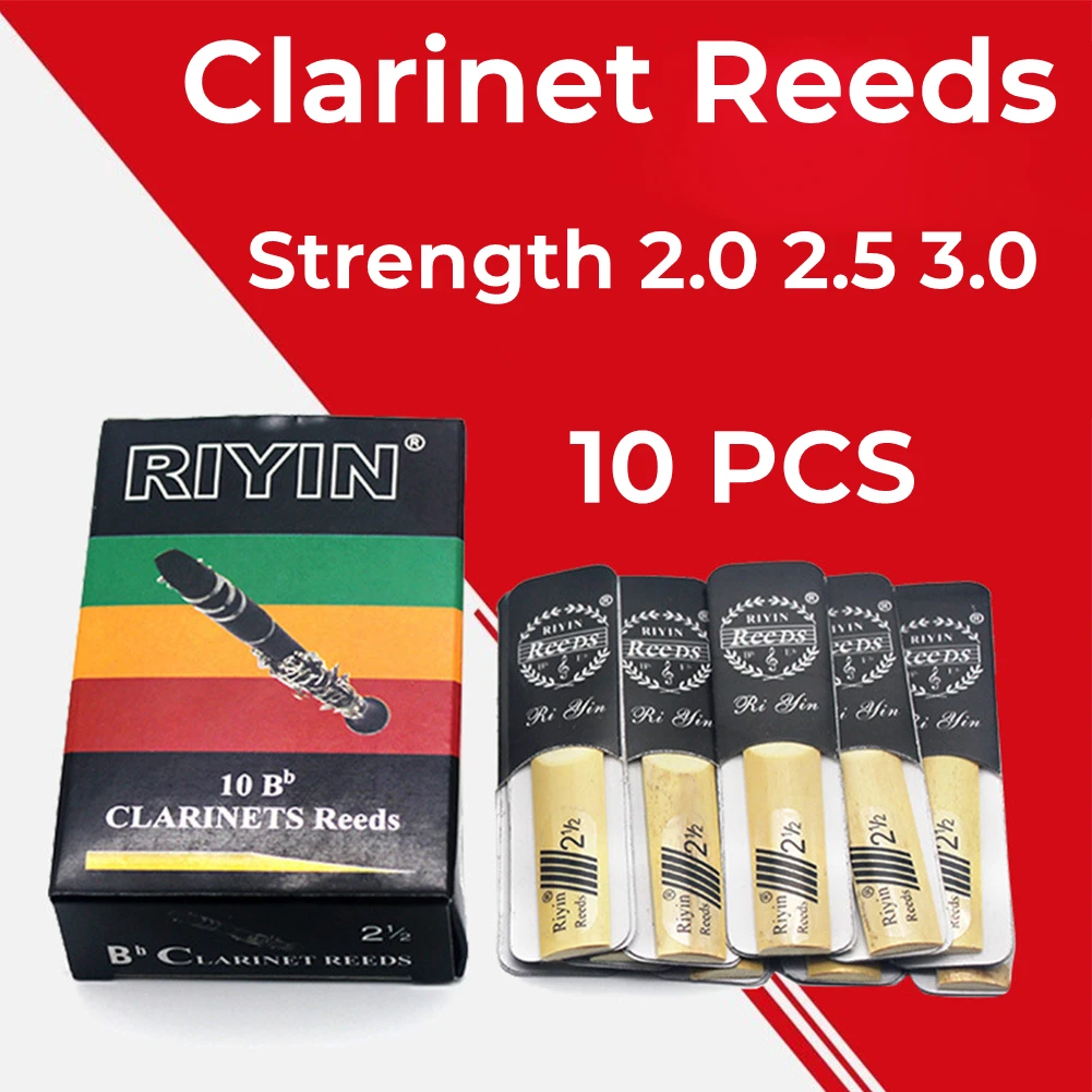 10 anches pour clarinette en Si bémol, force 2, 2.5, 3, pour utilisateurs d'instruments à vent, axées sur la cohérence du son et l'agilité