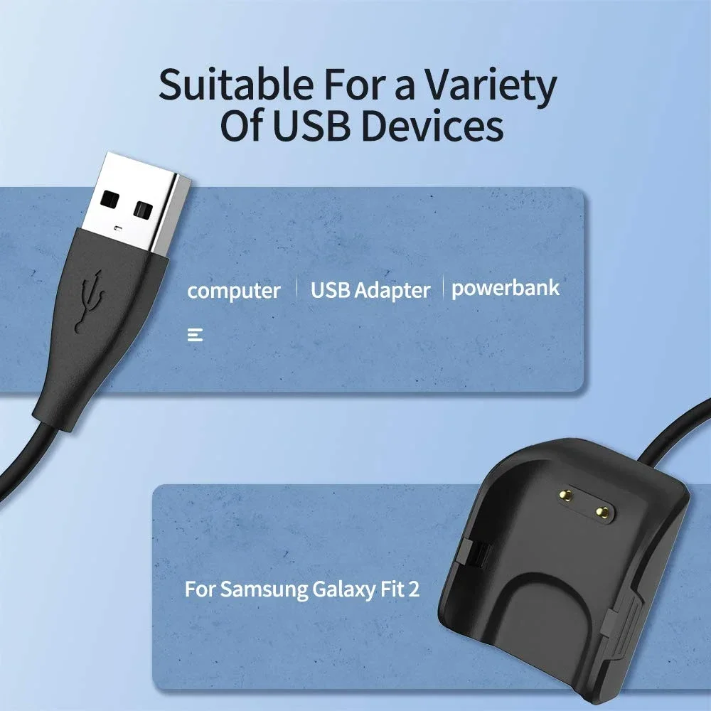 USB-кабель для быстрой зарядки для Samsung Galaxy Fit 2, адаптер для зарядного устройства, док-станция SM-R220, замена 100 см