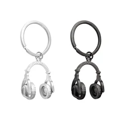 3D headset keychain for women key ring headphone key chain key holder creative music keychain portachiavi llaveros bag charm
