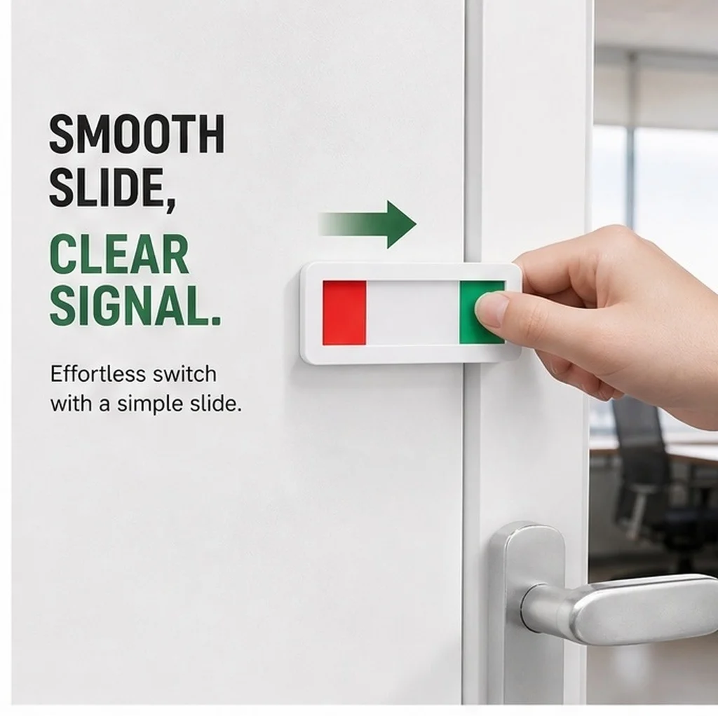 Not Disturb Sign Pmma Status Switch Signboard Toilet Slide Privacy Door Signboard for Bathroom Bathroom Occupied Vacant Sign