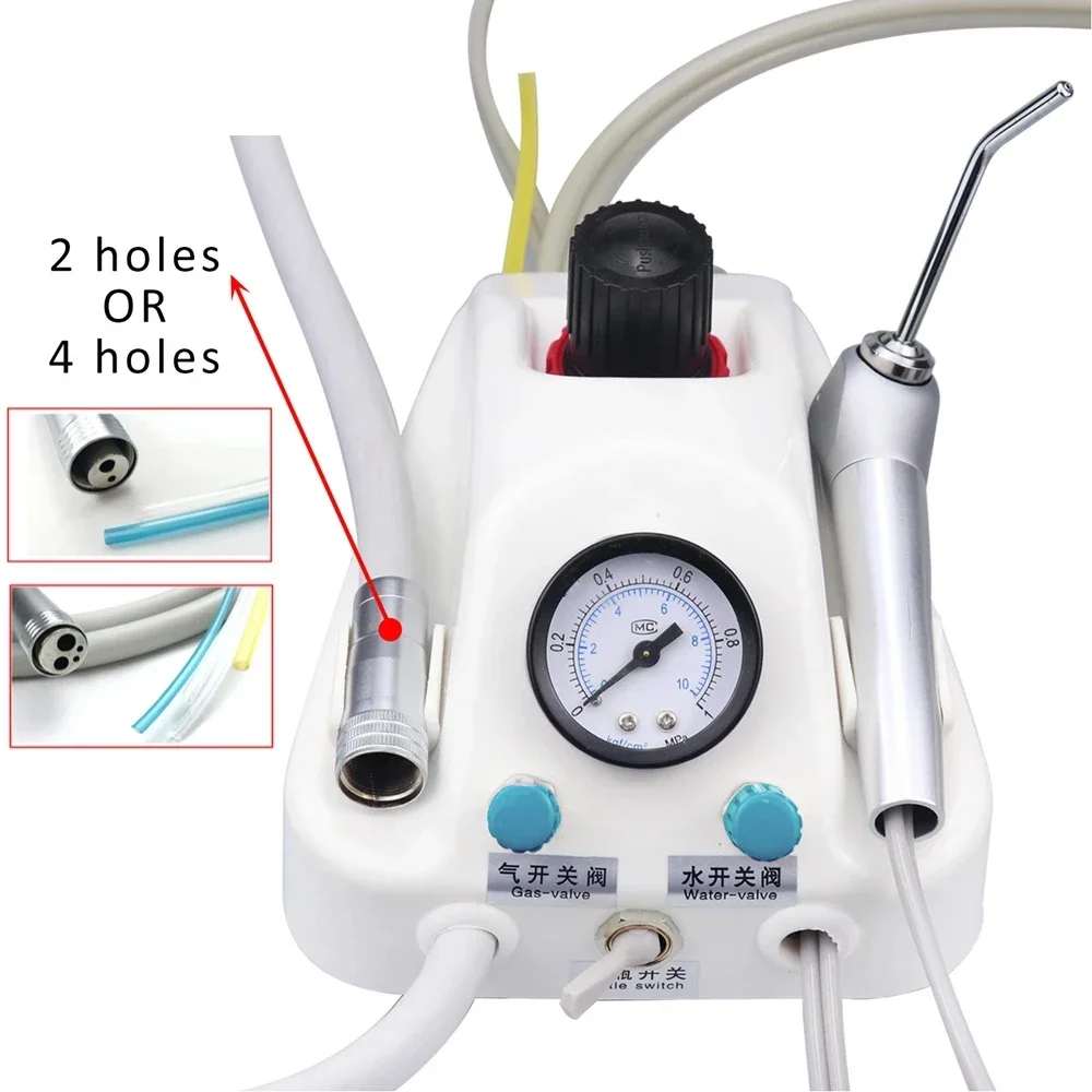 

Integrated Dental Turbine Unit with 2/4 Holes,Stainless Steel and Plastic, Portable Bottle for Comprehensive Dental Applications