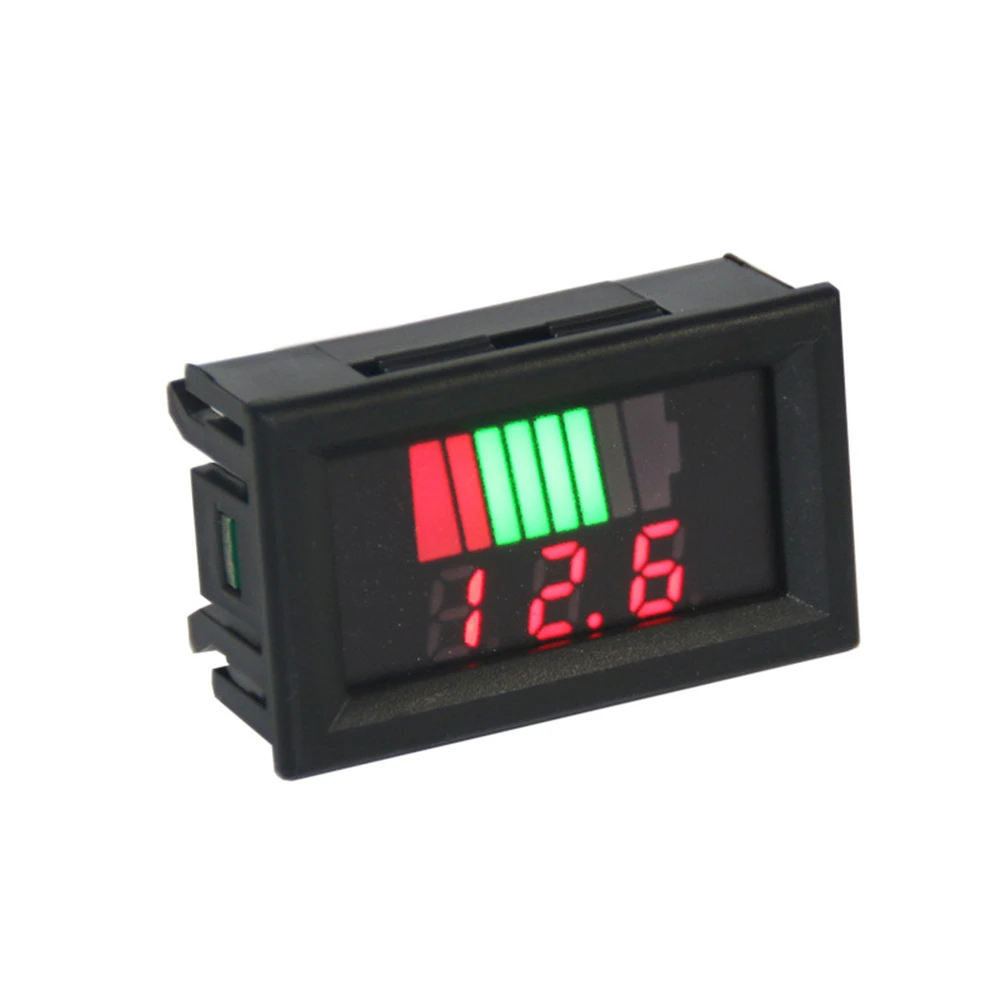 Car Battery Charge Level Indicator 12V 24V 36V 48V 60V 72V Lithium Battery Capacity Meter Tester Display LED Tester Voltmeter