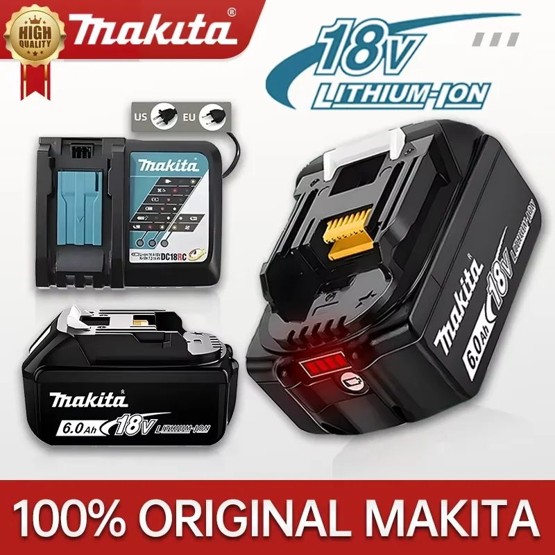 

Оригинальный аккумулятор Makita 18 В, аккумуляторная батарея для электроинструмента, сменный светодиодный литий-ионный аккумулятор, для Makita 18 В Bettery, BL1860B BL1850