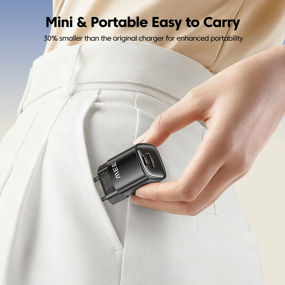 Ładowarka Toocki 33W USB GaN Szybkie Ładowanie PD Mini PPS Typ C do Telefonu iPhone 17 16 15 iPad Xiaomi Huawei Galaxy Samsung — zdjęcie produktu 5