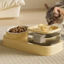 Pet Feeder Water Fountain 2-in-1 Auto Filter USB Electric Automatic Feeder Cat Dog Food Bowl Recirculate Filtring Drinker