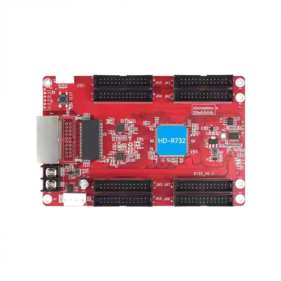 HD-R732 Full-color Receiving Card LED Display With Asynchronous Receiver System Card Eight Groups Of HUB320 Ports