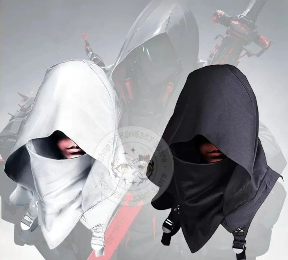 Halloween CowlStyle Adult Hood Cape Cyberpunk Costumes Medieval Killer Warrior Costume For Halloween Carnival Roleplay Accessory