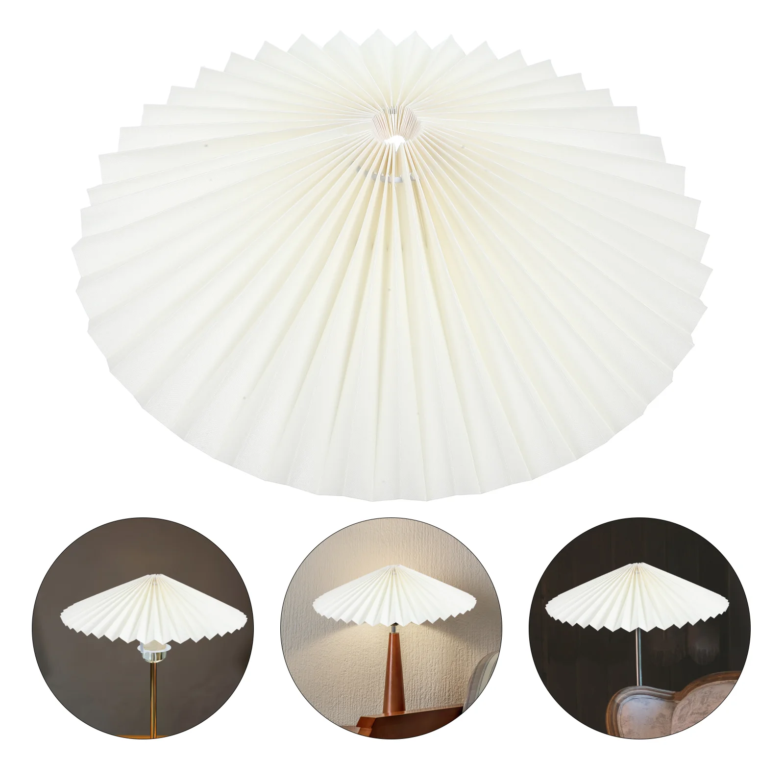 

Scalloped Lamp Shade Lampshade Ceiling Fan Lampshades for Table Desktop Cloth Light Bulbs