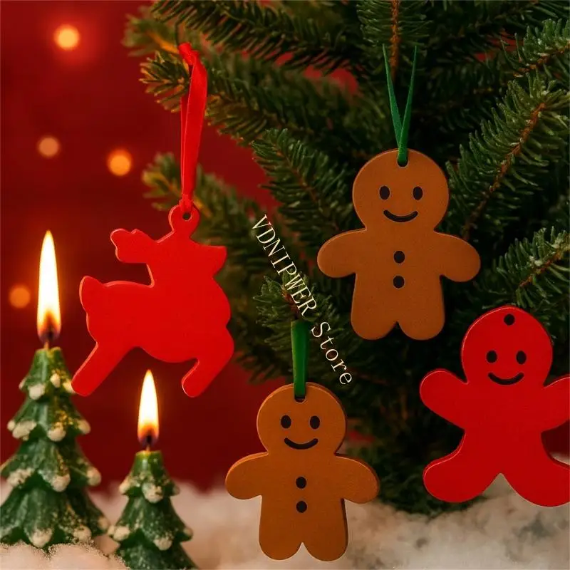 قالب رجل ثلج من السيليكون قابل لإعادة الاستخدام أداة خبز عيد الميلاد لصنع شموع مكعبات الثلج D08E #4