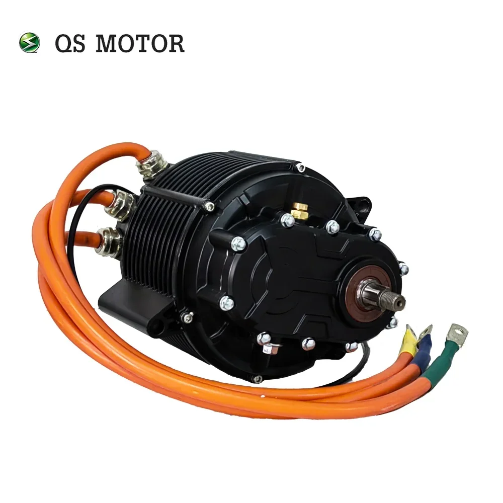 QSMOTOR 2024 QS165 60H 10kW V3 IPM PMSM Motore mid drive con cambio 1:2.37 per moto da cross fuoristrada e moto leggera