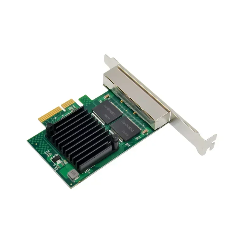 Chip Intel I350AM4 Quad-Port Sfp Gigabit Ethernet Server PCI Express 4 Port PCIE X4 RJ45 Lan Adaptor Kartu Jaringan