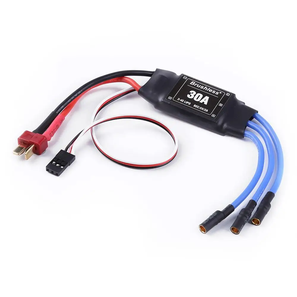 Rc Bürstenloser 30A ESC 2-4S Elektrischer Geschwindigkeitsregler mit 5V 2A BEC für Rc Multicopter Flugzeug