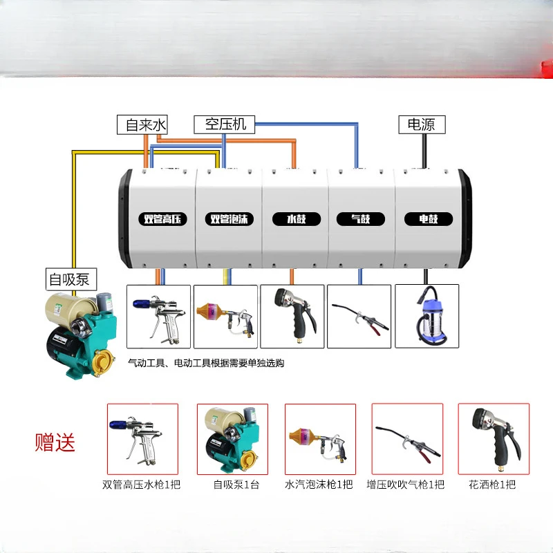 

Far Eastern Group car washing equipment, five-in-one combination drum, high-pressure water drum, foam drum, water drum