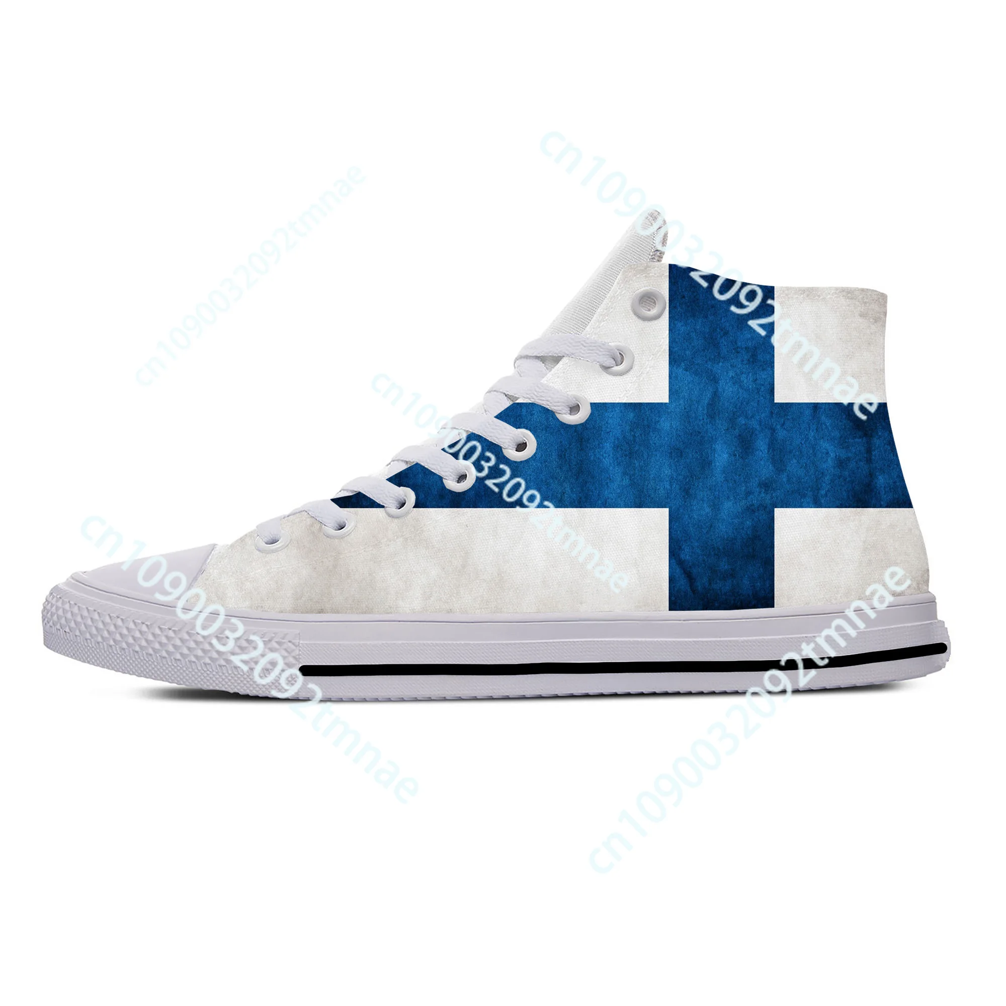 

Hot Finland Finnish Flag Republic Patriotic Fashion Casual Shoes High Top Breathable Men Women Sneakers Lightweight Custom Shoes