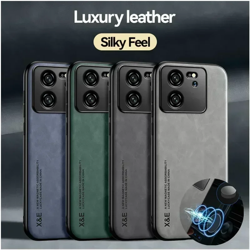 Luksusowe, odporne na wstrząsy etui do Xiaomi 13T Pro Protective Cover Wbudowany magnetyczny uchwyt samochodowy Ochrona telefonu Coque Fundas