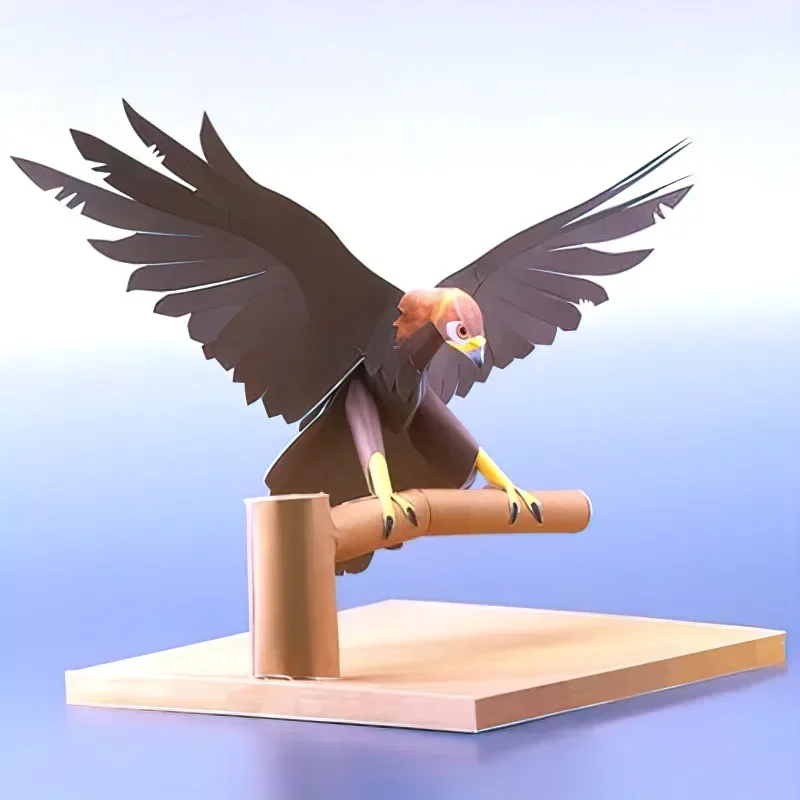 

Golden Eagle Origami Art Mini 3D Paper Model Papercraft Animal Figure DIY Kids Adult Handmade Craft Toys QD-262