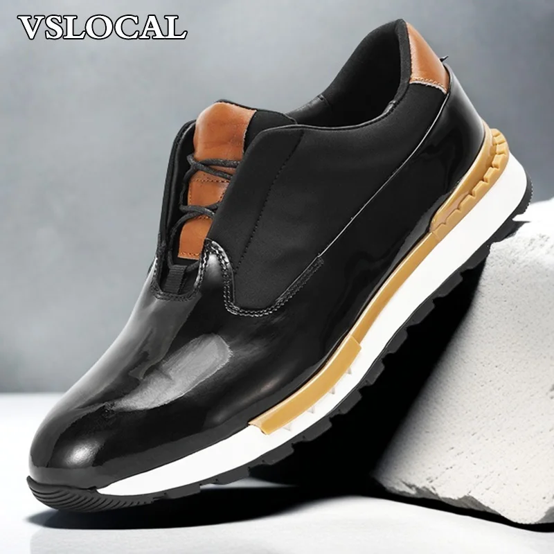 

Luxury Designer Men's Casual Leather Shoes Lace-up Mix Casual Mens Dress Shoes Outdoor Office Party Daily Shoes For Man