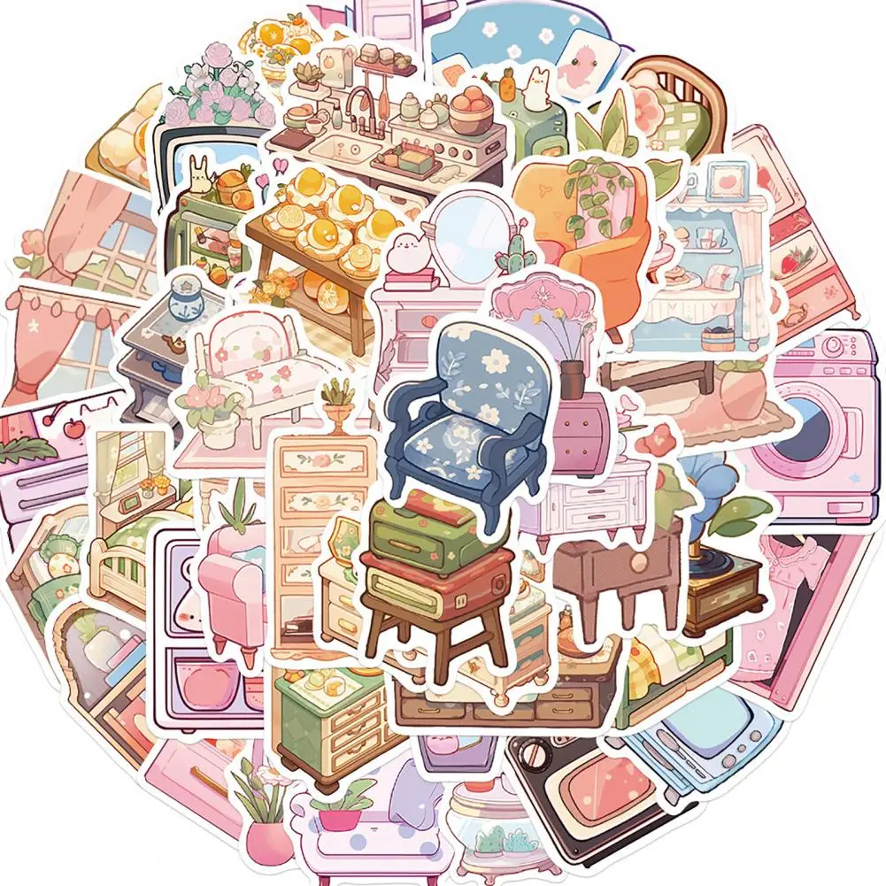 Fade-resistant Stickers Waterproof Pvc Stickers Waterproof Cartoon Sticker Set 50pcs Fade-resistant Decorative for Water