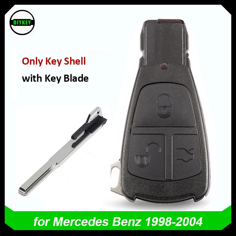 DIYKEY Old Style Model Remote Key Shell Fob Case Cover For Mercedes For Benz C180 1998-2004 W202 C E S Class With Blade Key