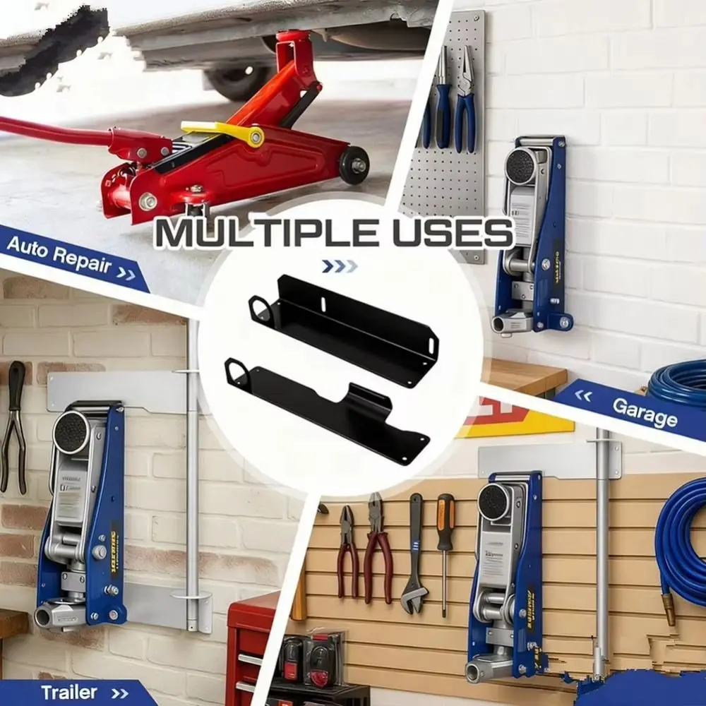 

2pcs Heavy Duty Jack Stand Wall Mount Metal Brackets Secure Mount Garage Tool Organizer Wall Mount Space Saving