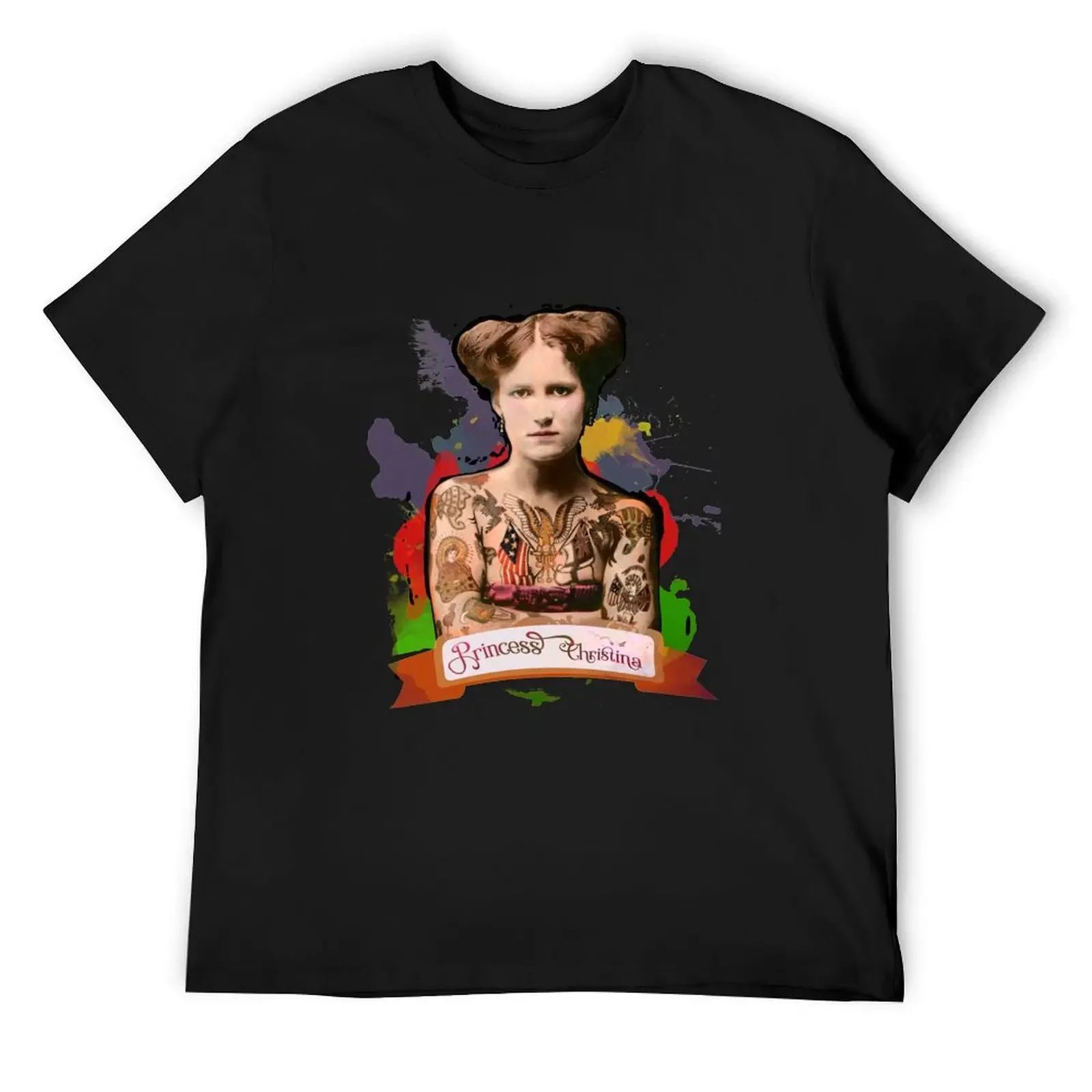 Princess Christina (The Tattooed lady) - The Britannia Panopticon T-Shirt oversizeds custom t shirt Men's t-shirt