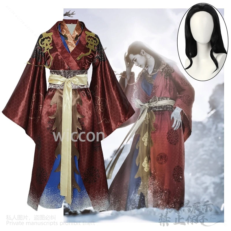 تأثيري الأسود أسطورة وو كونغ كانغ جين شيان يونيو البدلة النمط القديم امرأة رجل لعبة جديدة بدلة فاخرة المرحلة كوس