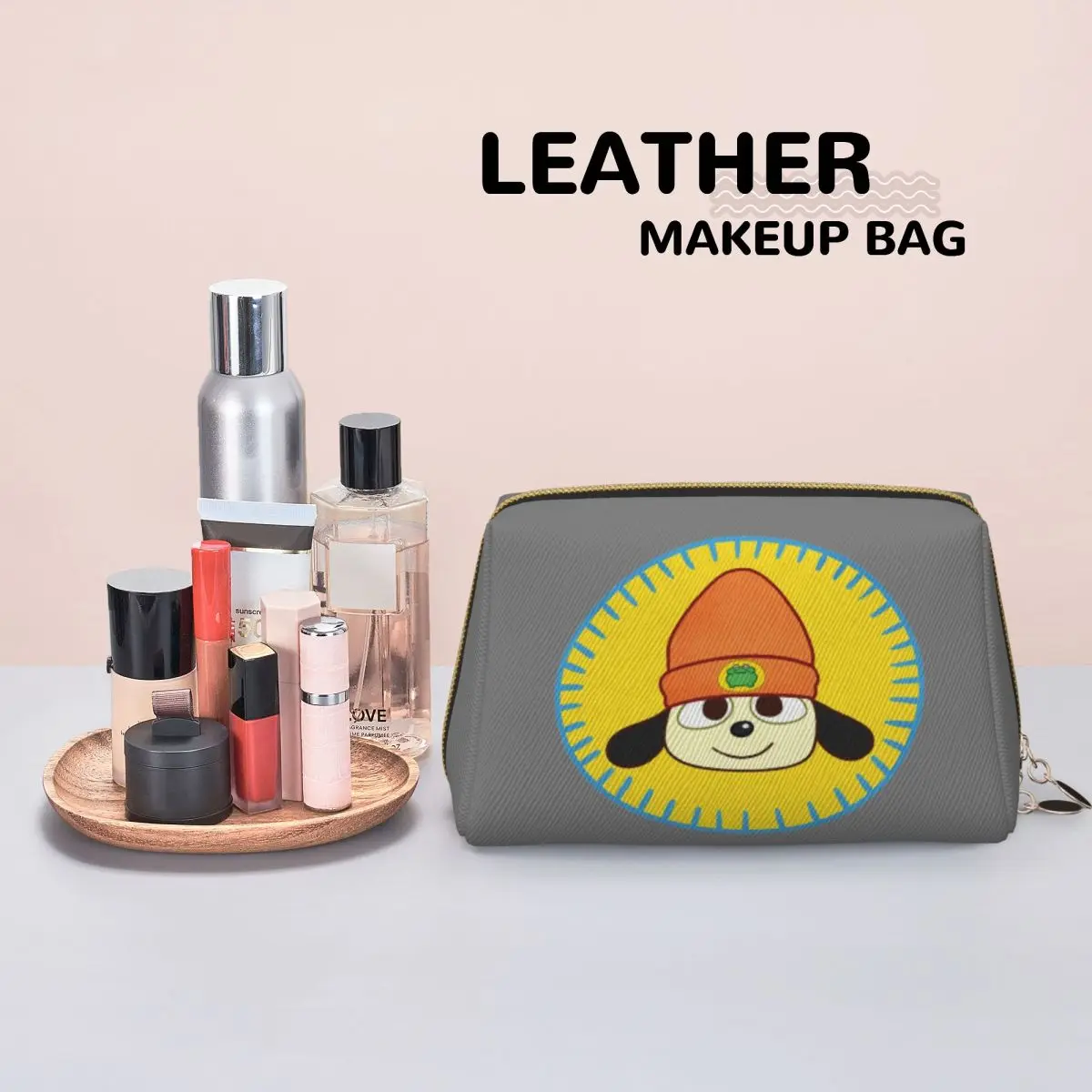PaRappa The Rapper Patch Women Cosmetic Bags Travel Makeup Organizer Pouch Toiletry Storage Dopp Kit Box
