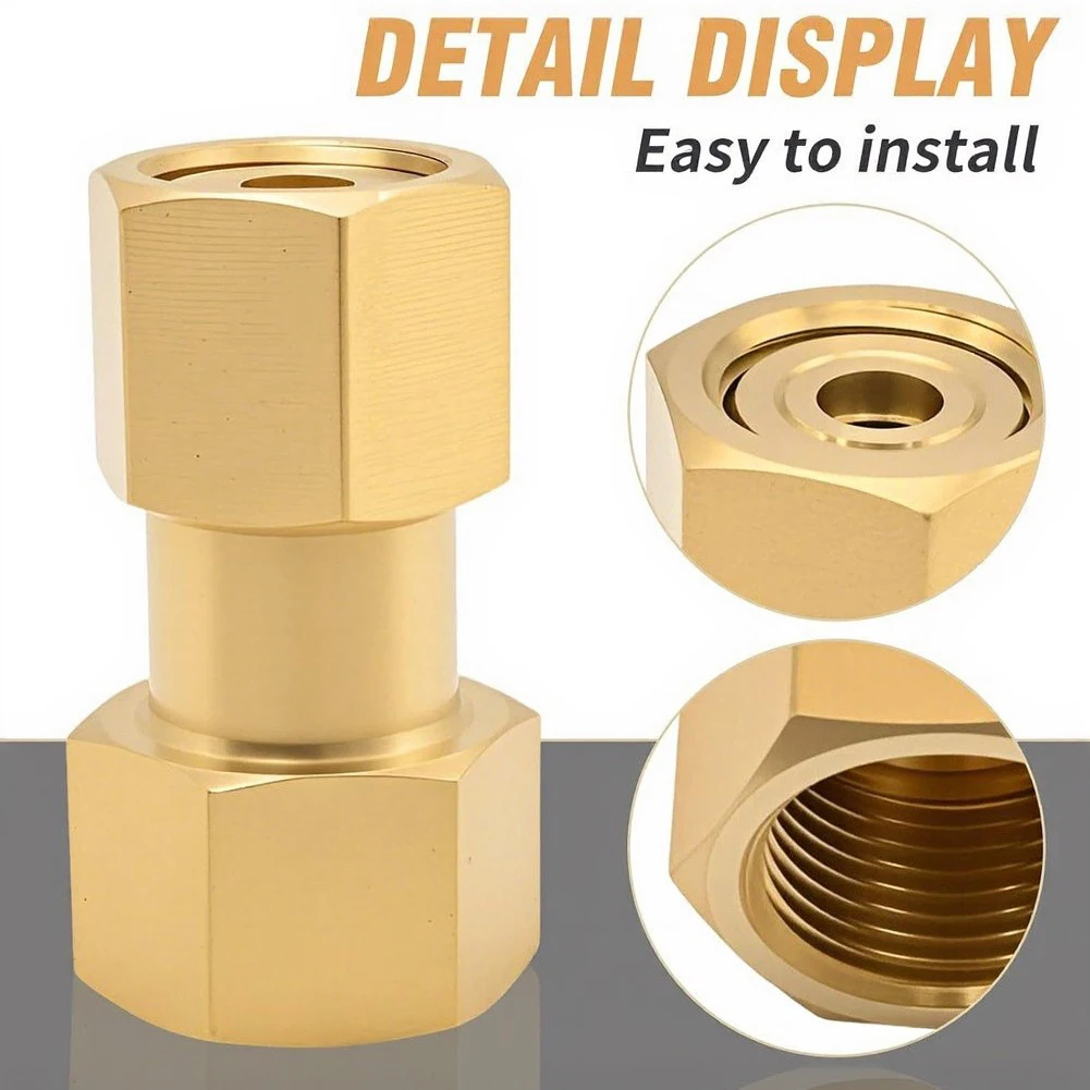 CGA 320 To CGA 580 Brass Welding Thread Converter Adapter For Gas Tank Bottle Regulatory Connection Plumbing Fittings