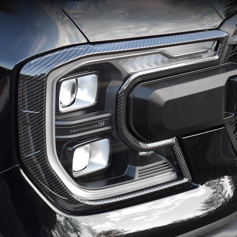 For Ford Ranger 2023 2024 2025 ABS Car Headlight Surrounds Bezels Tail Light Protective Covers Automotive Interior Accessories