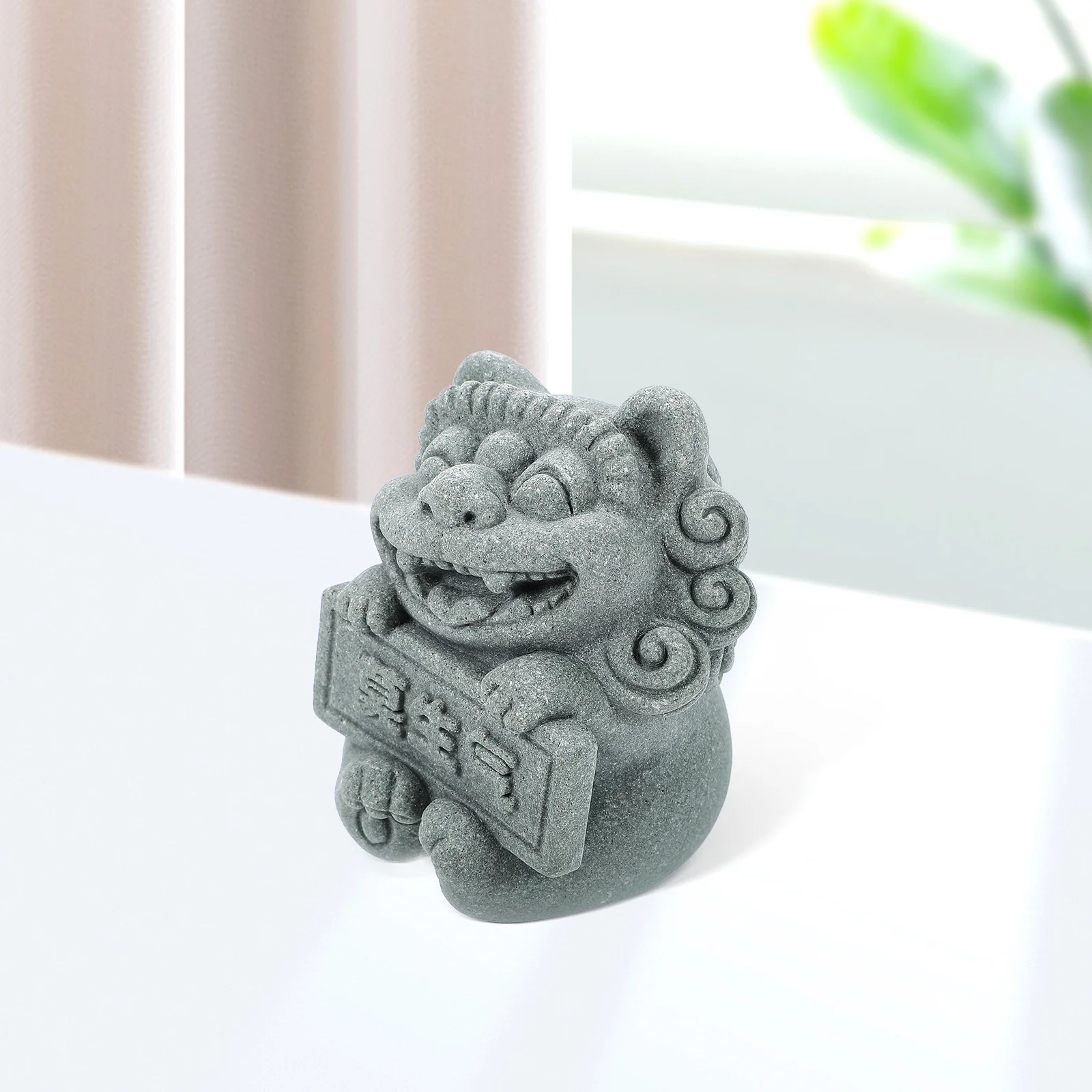 

Mini Lion Statue Decorative Micro Landscape Sculpture Lifelike For Home Office Desktop Ornament Strong Durable Material Chinese
