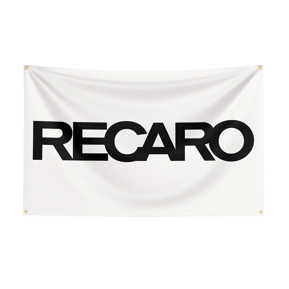 90x150cm Recaro Flag Polyester Printed Car Parts Banner For Decor