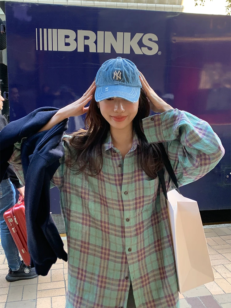 

Легкий льняной топ свободного кроя для женщин, удлиненный, миди, с цветочным узором, дышащий, весенний, повседневный, в стиле «ленивый шик»