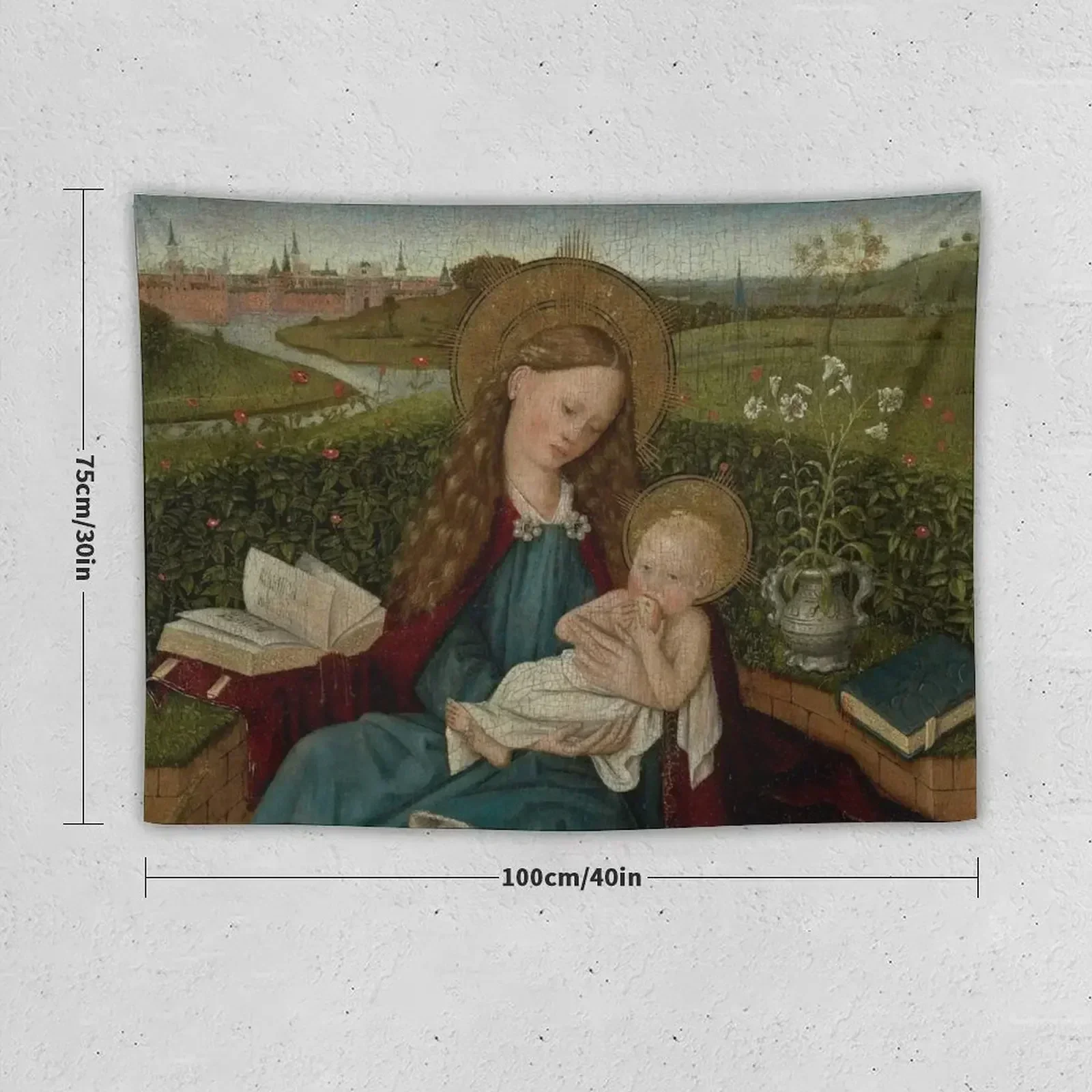 The Madonna of Humility - After Robert Campin Tapestry Home Decorating Wall Deco Tapete For The Wall Tapestry