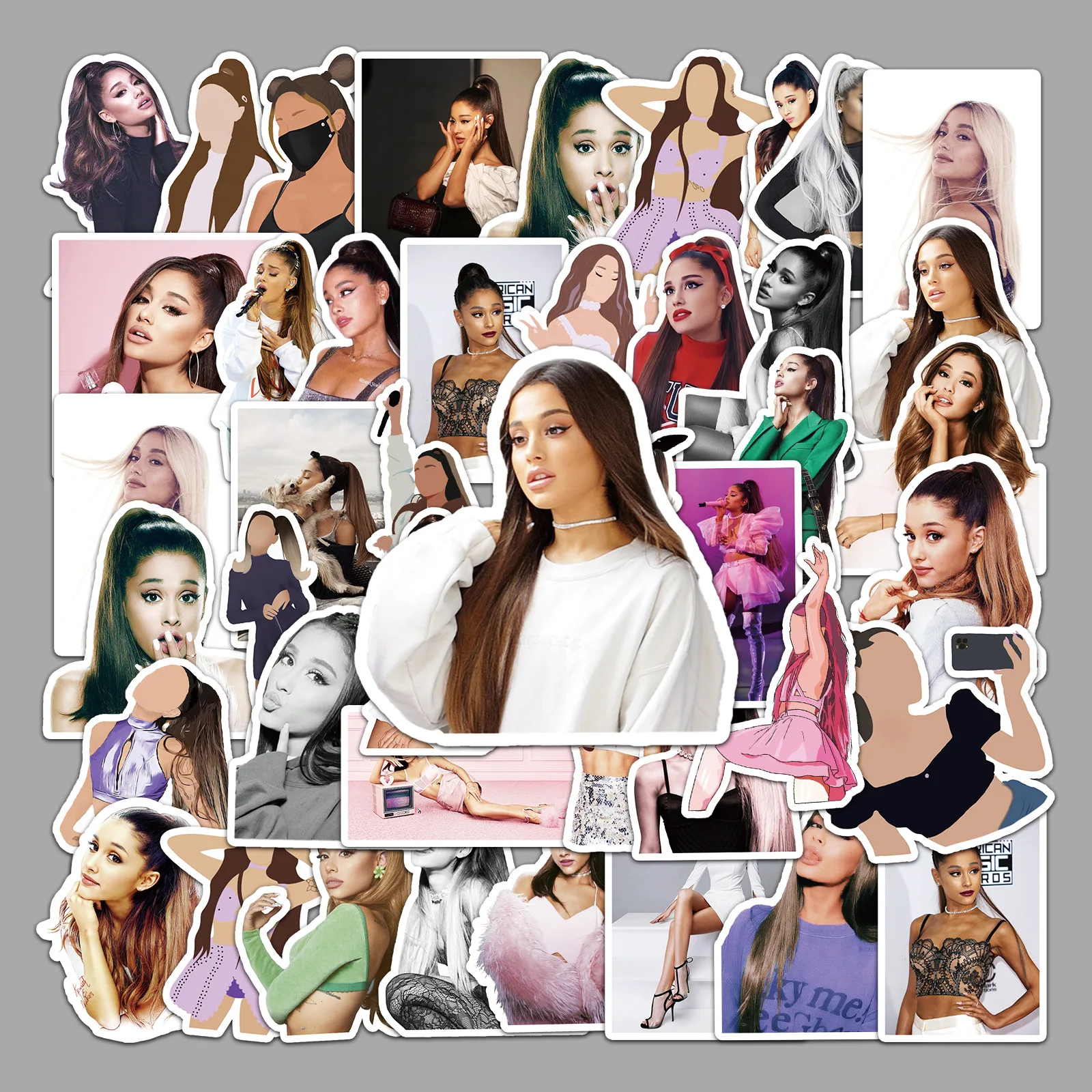 50 STKS NIEUWE Zanger Stickers Ariana Grande Laptop Gitaar Bagage Skateboard Telefoon Fiets Auto Waterdichte Cool Sticker Decal Fans Gift