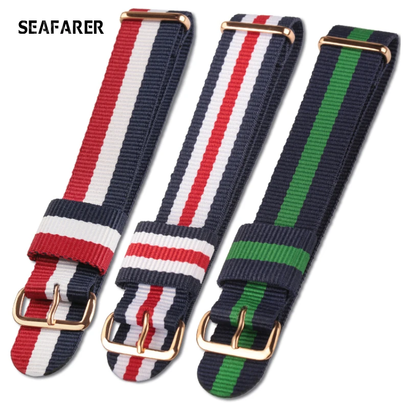 Top Quality Nylon band 12 13 14 16 17 18 19 20mm 22mm Army Sports DW Wrist Strap for Daniel Wellington Men Watchbands