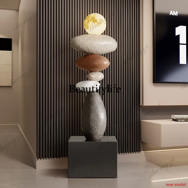 AB03AB03Living room ornament, large floor-to-ceiling, decorative TV cabinet, housewarming gift next to the sofa