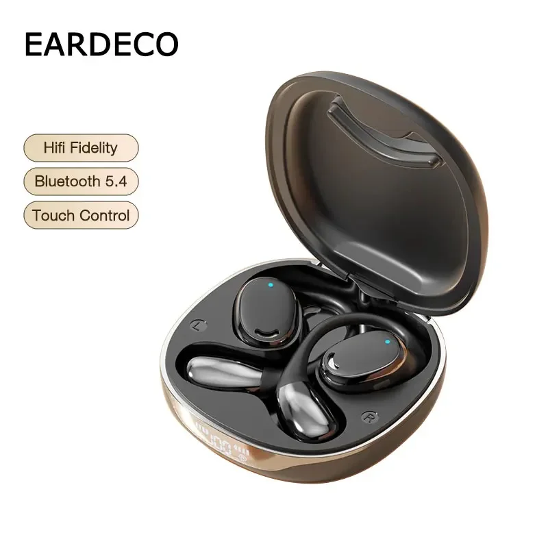 

EARDECO TWS Bluetooth Earhook Earphone Sports Headsets Led Bass Headphone Wireless Earbuds Noise Reduction Microphone HiFi Music